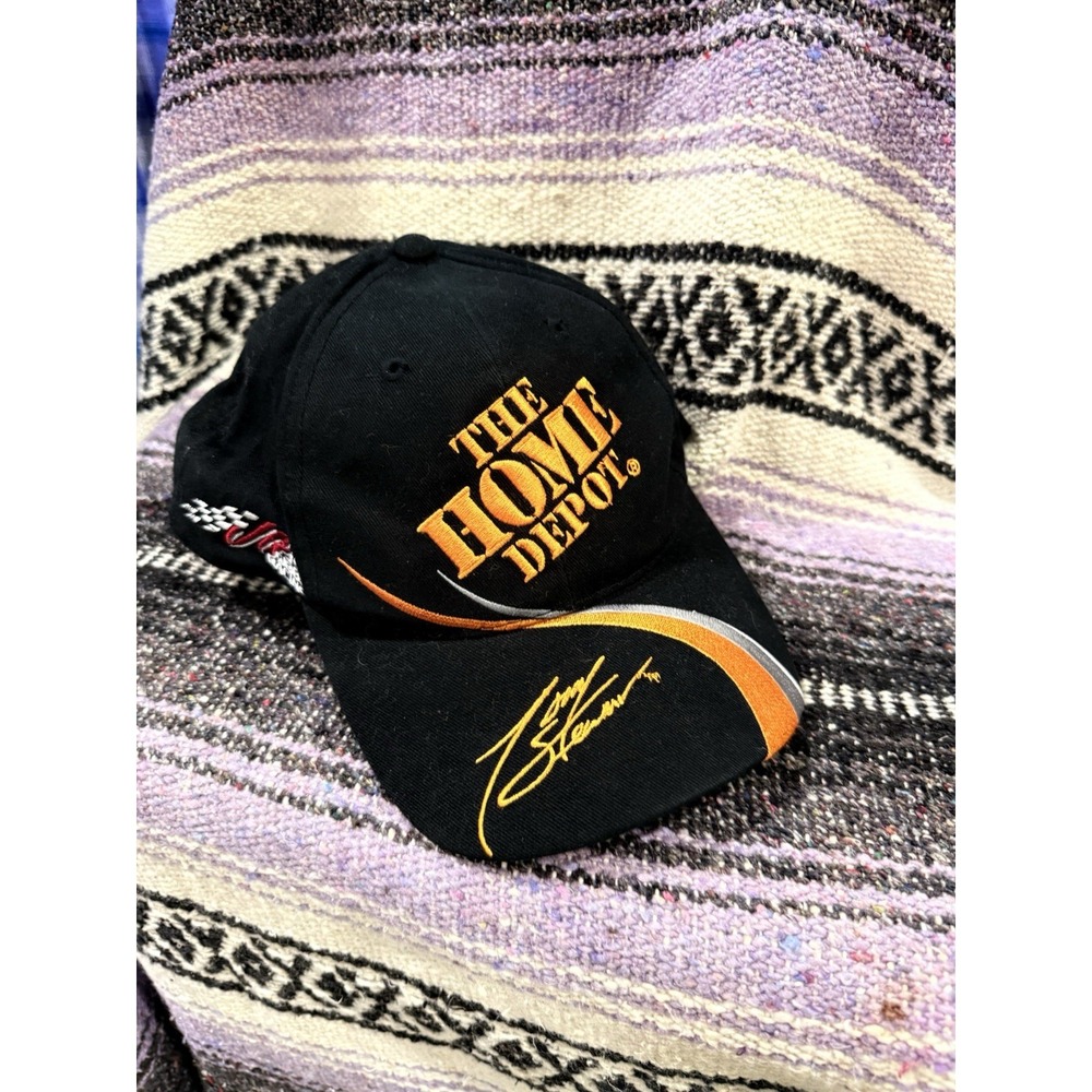 Vintage 90s NASCAR Snapback Hat The Home‎ Depot Tony Stewart Joe Gibbs Racing 20